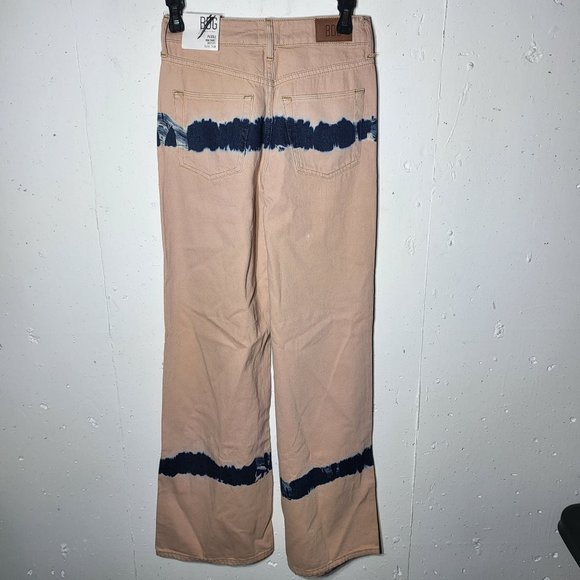 NWT BDG Womens Puddle High Waist Wide Leg Jeans Size 24 Tie Dye Casual School - Picture 2 of 14